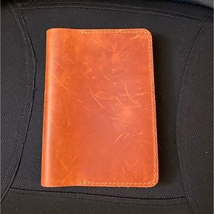 A6 Hobonichi/Notebook Genuine Leather Cover with Card Slots and Pen Loop